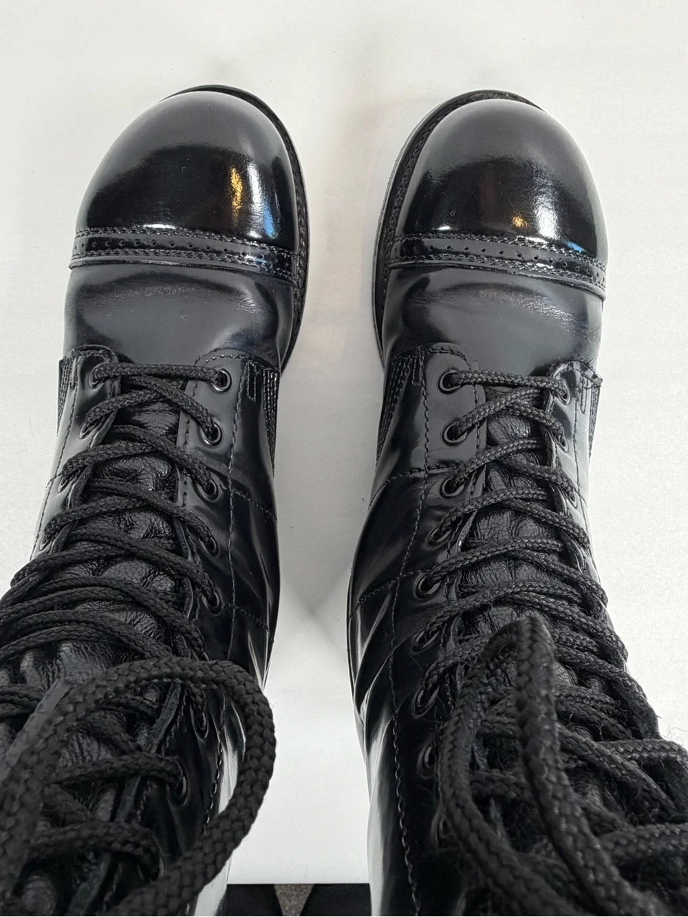 Corcoran Men’s Black Leather Size 9.5 E Paratrooper Jump Boots 1500 Made in USA